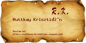 Ruttkay Krisztián névjegykártya